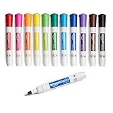 Amazon Basics Low-Odor Chisel Tip Dry Erase Office and Home Whiteboard Marker, Pack of 12, Assorted Colors