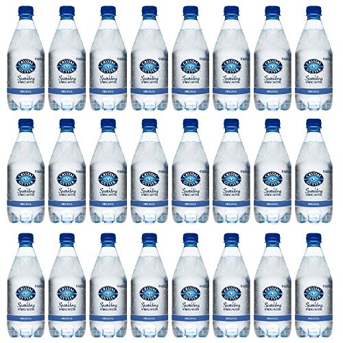 Crystal Geyser Unflavored Sparkling Spring Water PET Plastic Bottles, BPA Free, No Artificial Ingredients or Sweeteners, 18 Fl Oz, 24 Pack