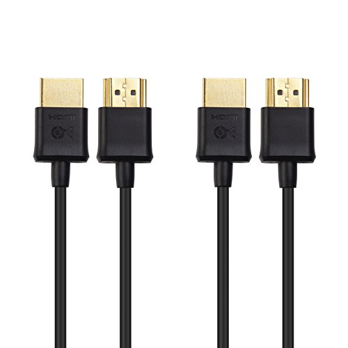 Book Cover Cable Matters 2-Pack Ultra Thin HDMI Cable 3 ft (Ultra Slim HDMI Cable) 4K Rated with Ethernet