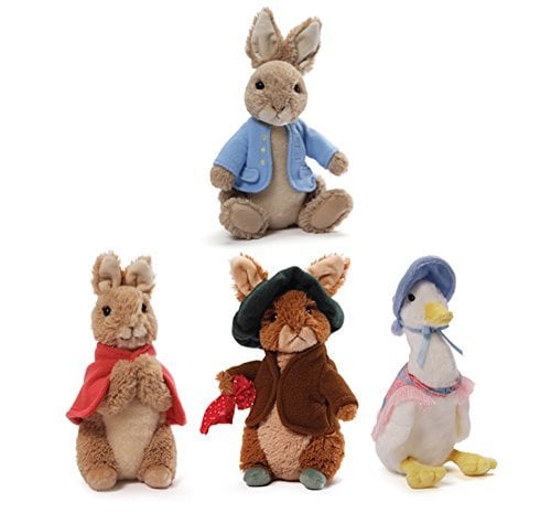 Book Cover Gund Classic Beatrix Potter Plush Collection: Peter Rabbit, Flopsy Bunny, Benjamin Bunny and Jemima Puddle-Duck
