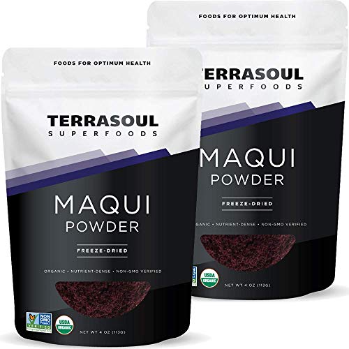 Book Cover Terrasoul Superfoods Organic Maqui Berry Powder, 8 Oz (2 Pack) - Freeze-Dried | Antioxidants