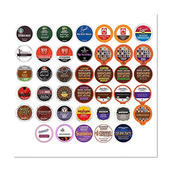 Custom Variety Pack Bold Coffee Single Serve Cups for Keurig K Cup Brewers Sampler, 40 Count