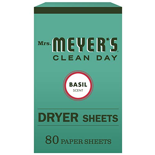 Mrs. Meyer's Clean Day Dryer Sheets, Basil, 80 ct