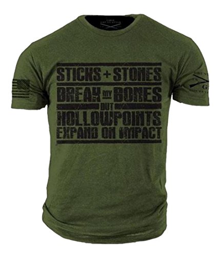 Book Cover Grunt Style Hollow Points Men's T-Shirt (X-Large)