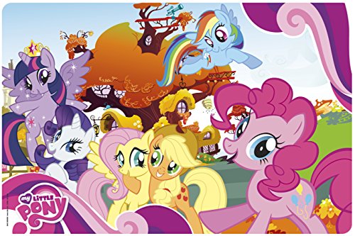 Book Cover 4SGM Zak Designs Placemat with My Little Pony Graphics, BPA-Free Plastic Item, Set of 1, Multicolor