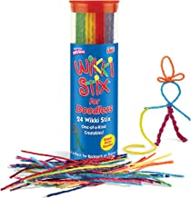Book Cover Sensory Fidget Toy, Arts and Crafts for Kids, Non-Toxic, Waxed Yarn, 6 inch, Reusable Molding and Sculpting Sticks, American Made by Wikki Stix, Assorted Colors, 24 pack