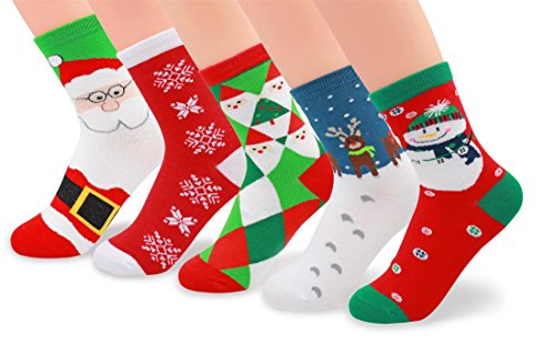 V28 Women's Cute Socks with Owls Pandas Tigers Foxes Various Pattern Mixed Colors