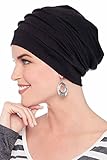 Slouchy Snood-Caps for Women with Chemo Cancer Hair Loss Black