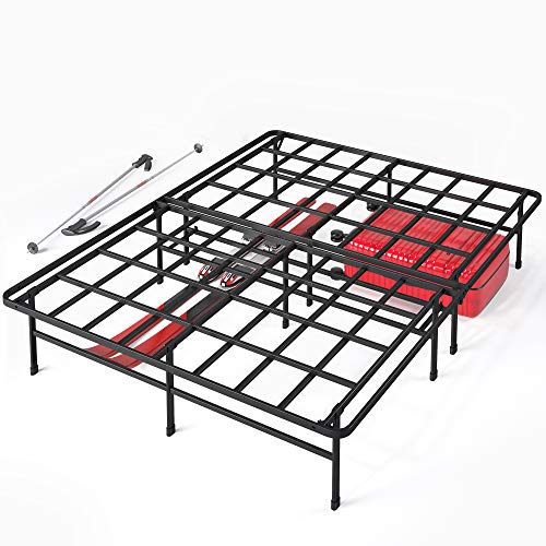 Book Cover ZINUS SmartBase Super Heavy Duty Mattress Foundation with 4400lbs Weight Capacity / 14 Inch Metal Platform Bed Frame / No Box Spring Needed / Sturdy Steel Frame / Underbed Storage, King