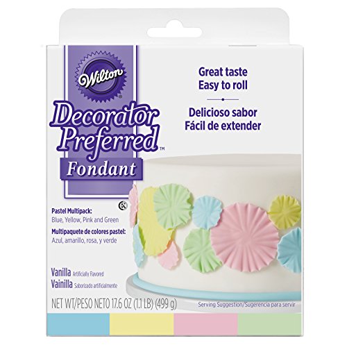 Wilton Decorator Preferred Pastel Fondant, 4-Pack Fondant Icing