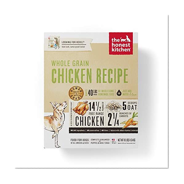 Honest Kitchen The Human Grade Dehydrated Organic Grain Chicken Dog Food, 10 lb Box - Revel