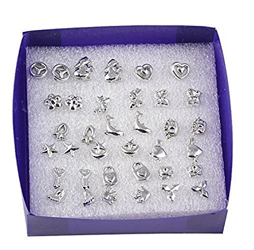 Book Cover 18 Pairs/lot Mixed Styles 925 Sterling Silver Studs Earring Platinum Jewelry