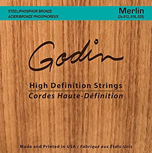 Godin Guitars 039920 Seagull Merlin Bronze Acoustic Guitar Strings, Custom