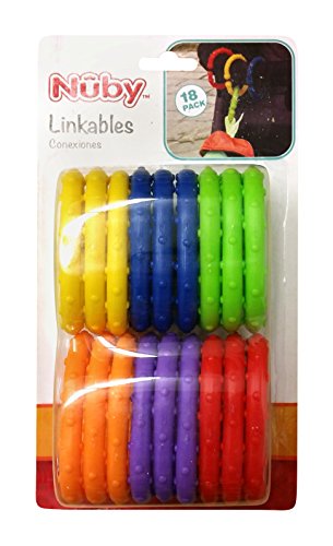 Book Cover Nuby 18 Piece Linkables Baby Teething Toys