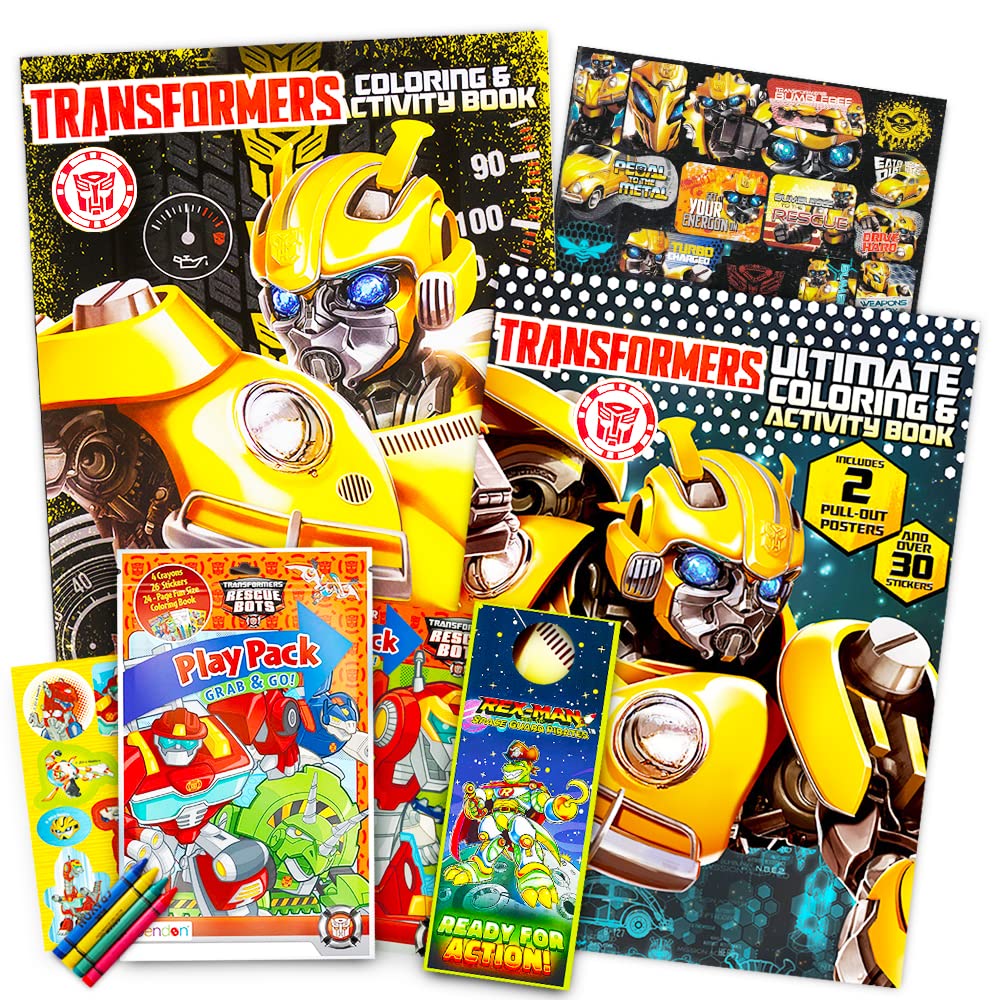 Book Cover Transformers Rescue Bots Coloring and Activity Book Set With Stickers and Crayons