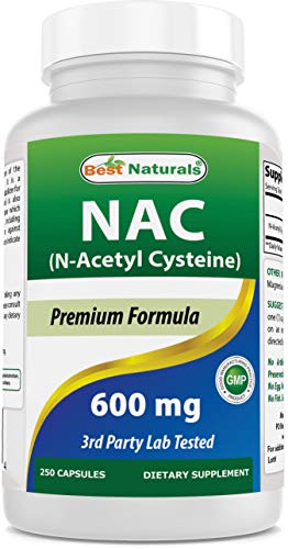 Book Cover Best Naturals NAC N-Acetyl-Cysteine 600 mg 250 Capsules