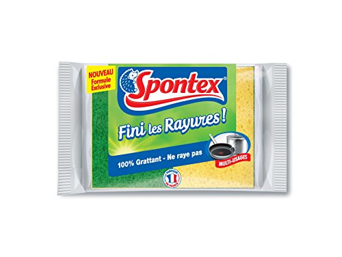 Spontex  Eponges Combinés Grattantes  2 Eponges Fini les Rayures  Lot de 3