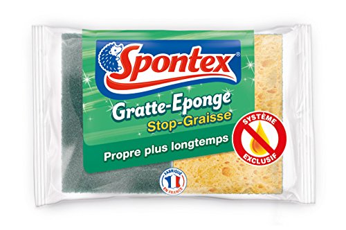 Spontex Eponges Combinés Grattantes 2 Eponges Gratte Eponge Stop Graisse Lot de 3