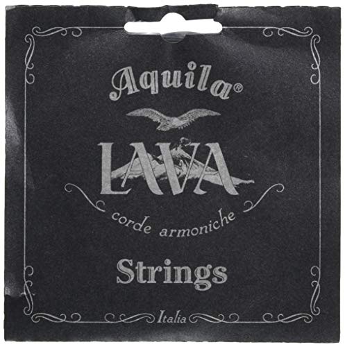Book Cover Aquila USA 115U Low G Tenor Uke Set - All Lava Nylgut