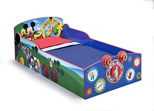 Book Cover Delta Children Interactive Wood Toddler Bed, Disney Mickey Mouse