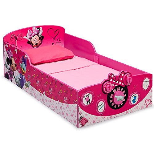 Book Cover Delta Children Interactive Wood Toddler Bed, Disney Minnie Mouse
