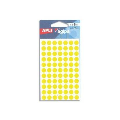 AGIPA Sachet de 462 étiquettes Gommettes de signalisation Rondes 8 mm Jaune