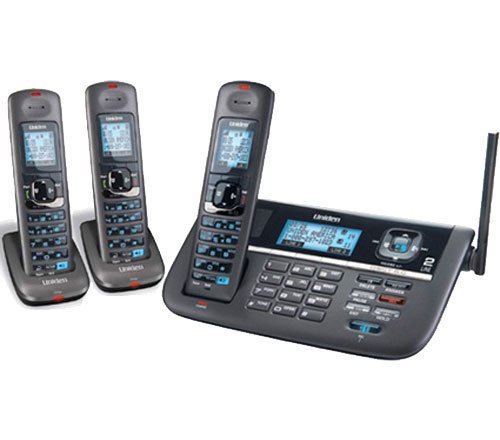 Uniden DECT4086 (2 Line) 1.9GHz DECT 6.0 Cordless Telephone Base + 2 DCX400 Cordless Handset