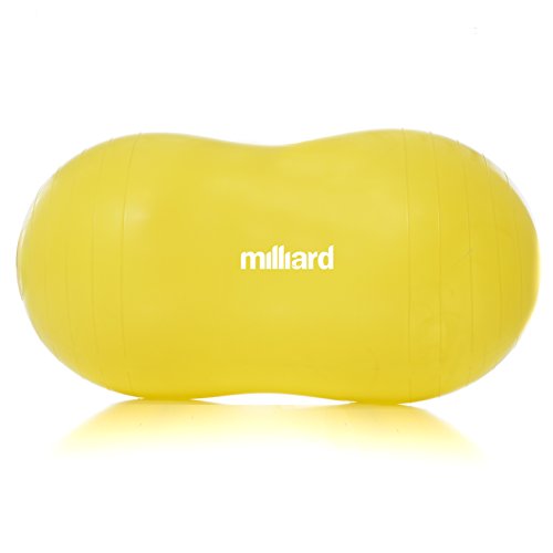 Book Cover Milliard Peanut Ball Yellow Approximately 35x17 (90x45cm) Physio Roll for Exercise, Therapy, Labor Birthing and Dog Training