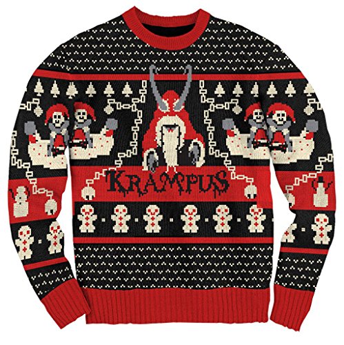 Book Cover Ripple Junction Krampus Knit Ugly Christmas Sweater (Adult XX-Large)