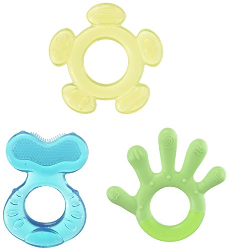 Book Cover Nuby 3 Step Soothing Teether Set, BPA Free - Colors may vary.