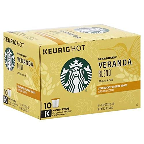 Book Cover Starbucks Veranda Blend Blonde Roast Single Cup Coffee for Keurig Brewers, 6 Boxes of 10 K-Cup Pods
