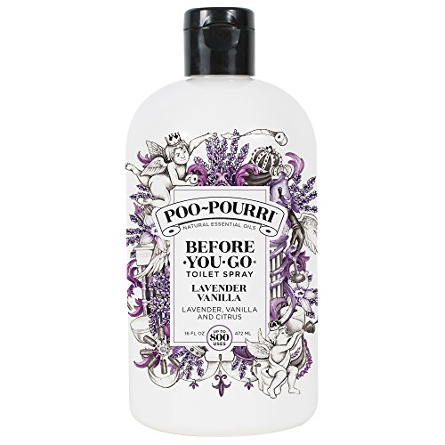 Book Cover Poo-Pourri Before-You-Go Toilet Spray Refill(Sprayer not included) Lavender Vanilla Scent, 16 oz