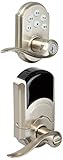 Kwikset Z-Wave SmartCode Satin Nickel Electronic Tustin Lever Featuring SmartKey