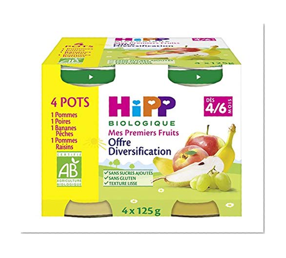 Hipp Biologique Offre Diversification Fruits dès 4/6 mois - 16 pots de 125 g