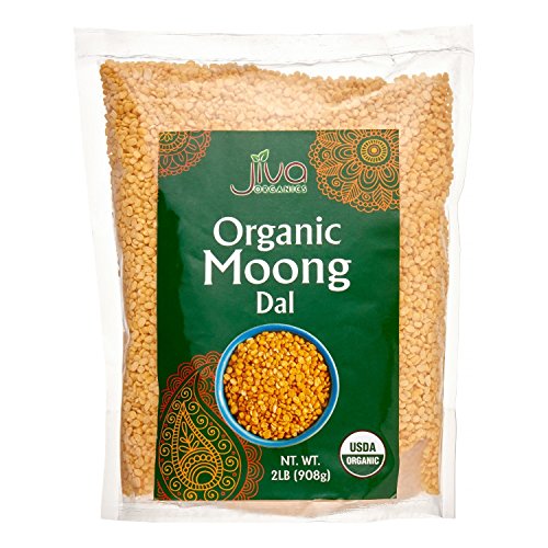 Book Cover Jiva USDA Organic Moong Dal Yellow - 2 Pound (Split Mung Beans Washed)