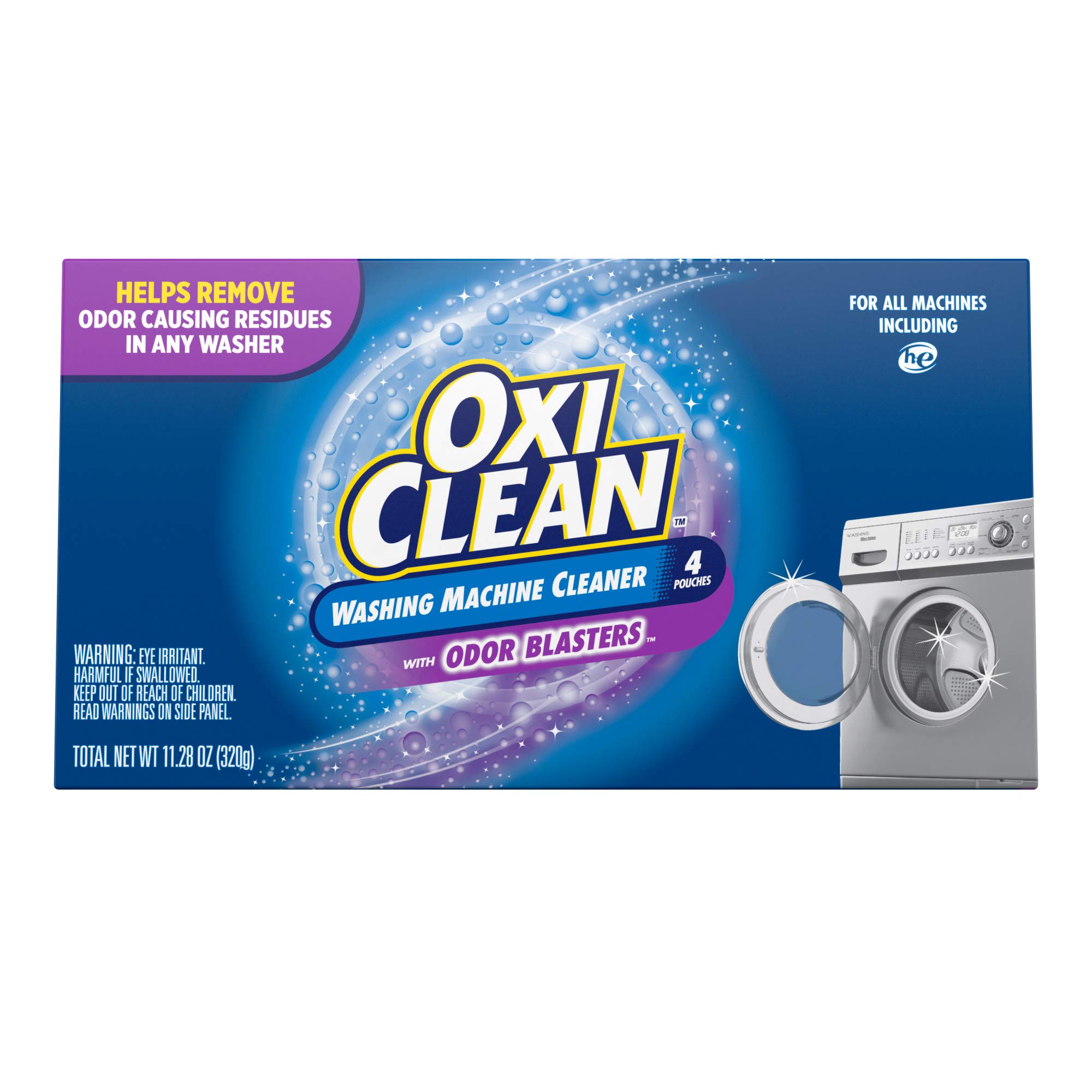 Book Cover OxiClean Washing Machine Cleaner with Odor Blasters, 4 Count Fresh 4 Count (Pack of 1)