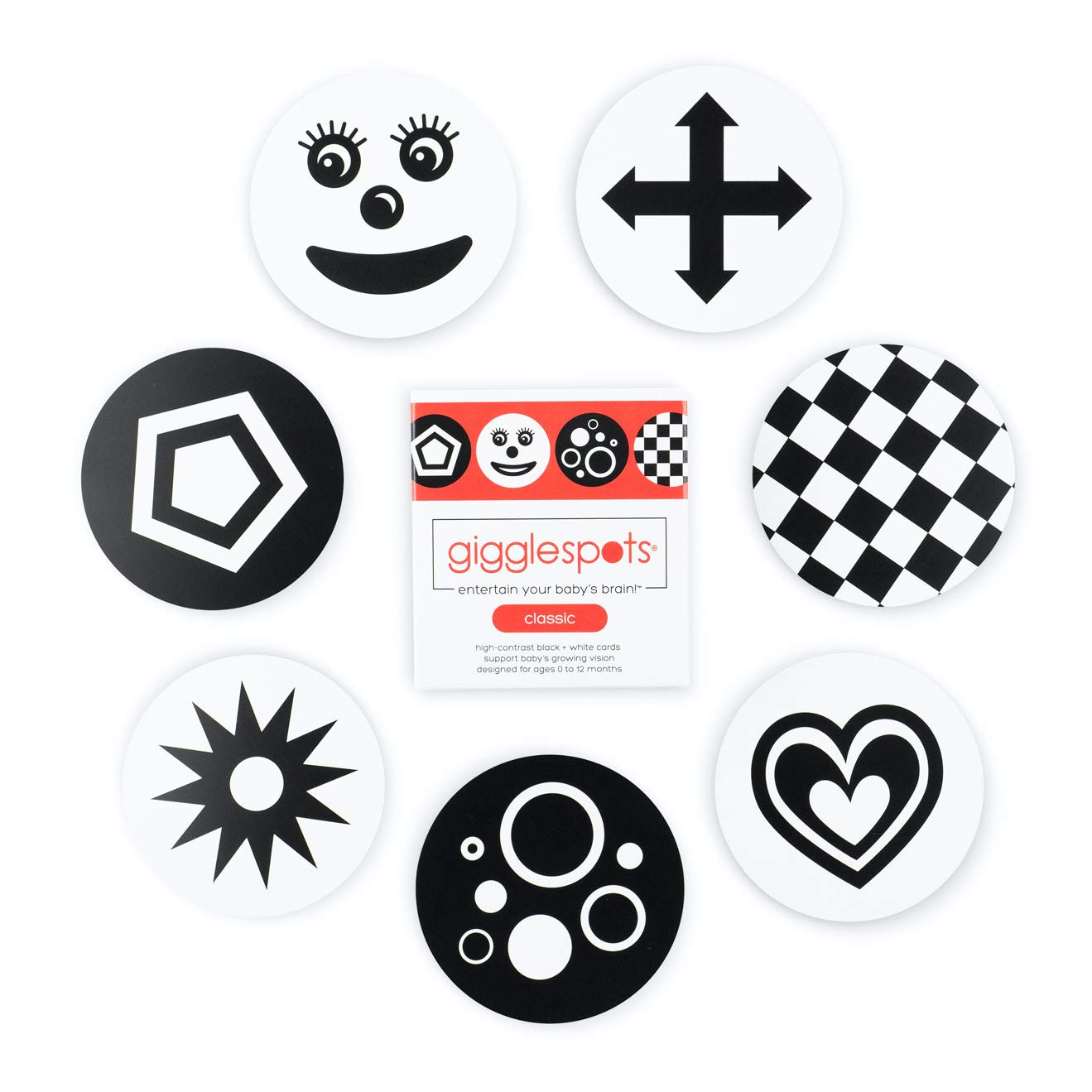 Gigglespots: Black and White Baby Flashcards (Cards for Babies, Classic) Cards for Babies Classic