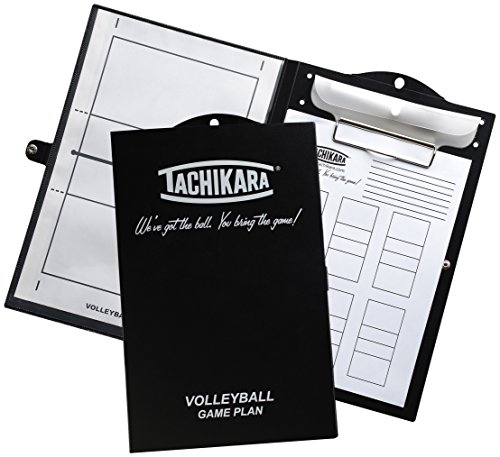 Book Cover Tachikara Game Plan Dry Erase Volleyball Clipboards, Black/White