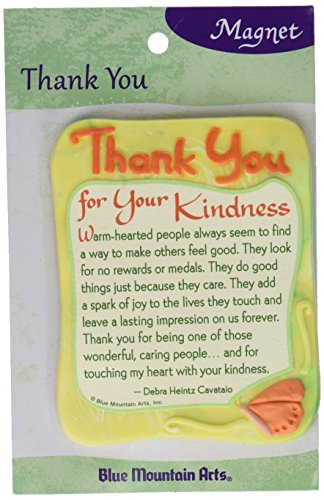 Sculpted Magnet: Thank You for Your Kindness, 3.0" x 3.5"
