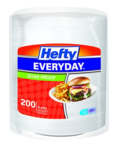 Book Cover Hefty Medium Round Foam Disposable Plates - 200 Count