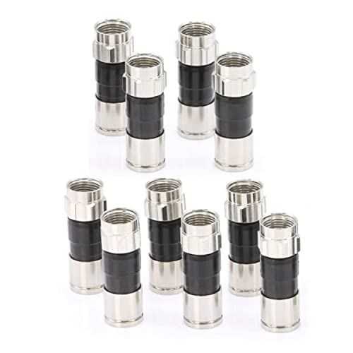 PPC EX6XL PLUS UNIVERSAL RG-6 COMPRESSION CONNECTOR - 10 PACK