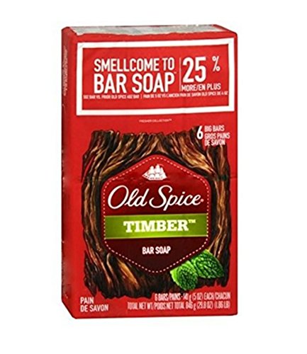 Old Spice Timber Bar Soap (6 Pack)
