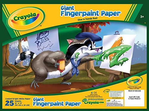 Book Cover Crayola 99-3405 25 Count Giant Fingerpaint Paper (Pack of 2)