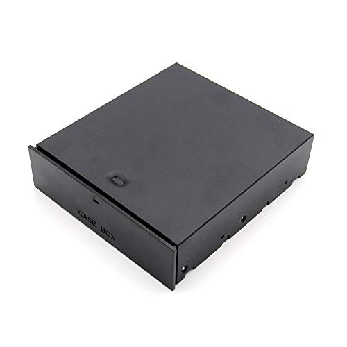 KLOUD City Black Desktop Computer ATX/MATX Hard Drive Mobile Blank Rack Drawer Tray Storage Case/Box (5.25") (Black 1)