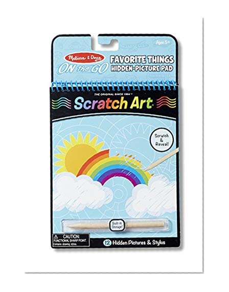 Book Cover Melissa & Doug On the Go Scratch Art Hidden-Picture Pad - Favorite Things