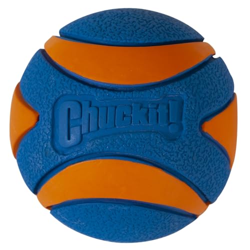 Chuckit! Ultra Squeaker Dog Ball High Bounce Blue/Orange 3 sizes