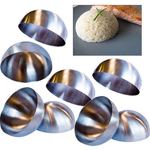 Générique 8 Dômes de Présentation en INOX - présentation entrée, Plat et Dessert