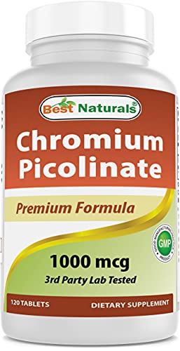 Book Cover Best Naturals Chromium Picolinate 1000 mcg 120 Tablets