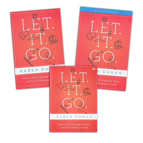 Book Cover FULL SET - Karen Ehman - Let It Go: How to Stop Running the Show and Start Walking in Faith (Book + Study Guide + DVD) Zondervan 2012