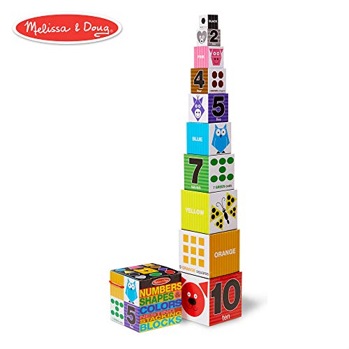 Book Cover Melissa & Doug Nesting and Stacking Blocks: Numbers, Shapes, and Colors